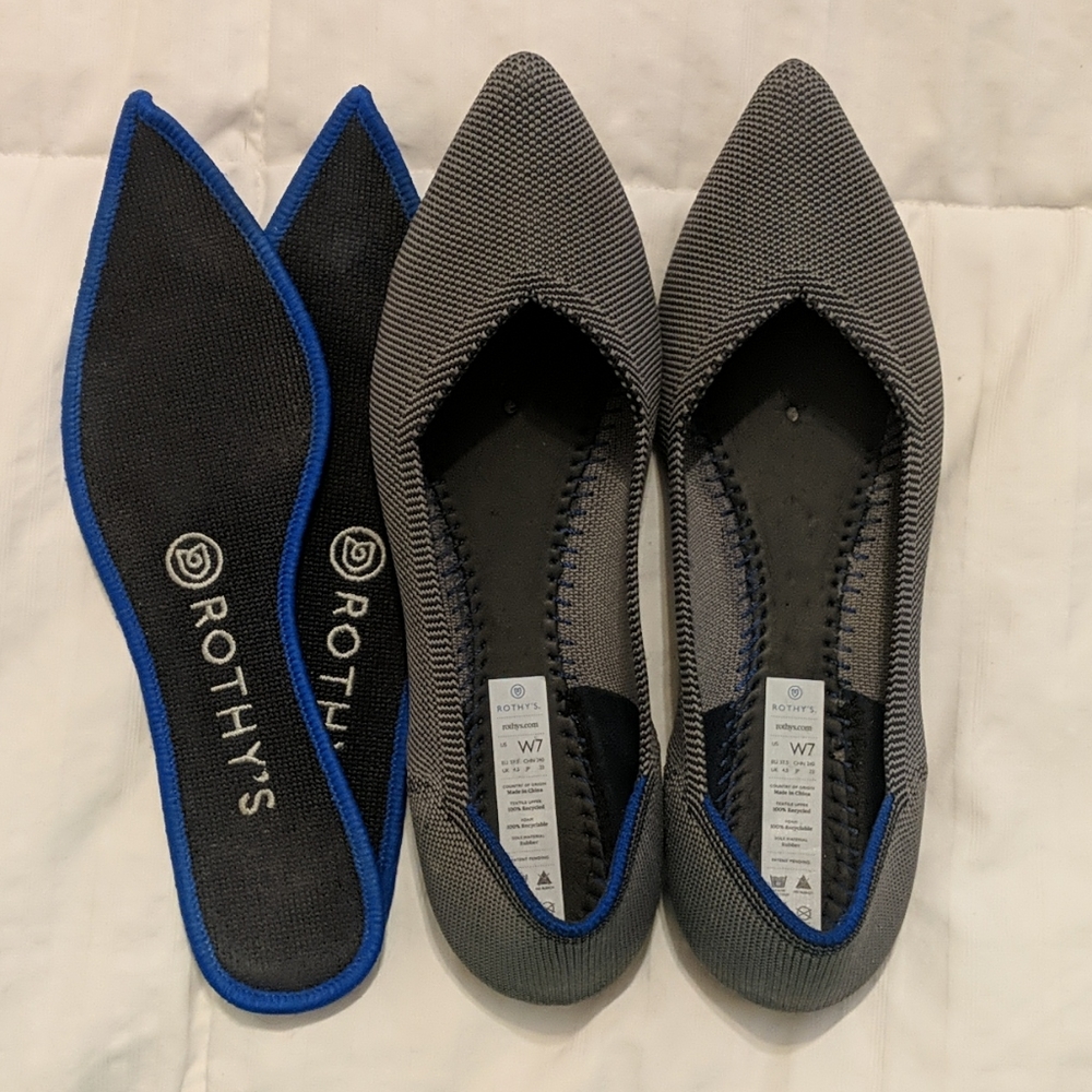 Rothy's Grey The Point Pointy Flats 7